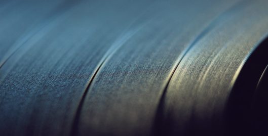 Detail of vinyl record close up